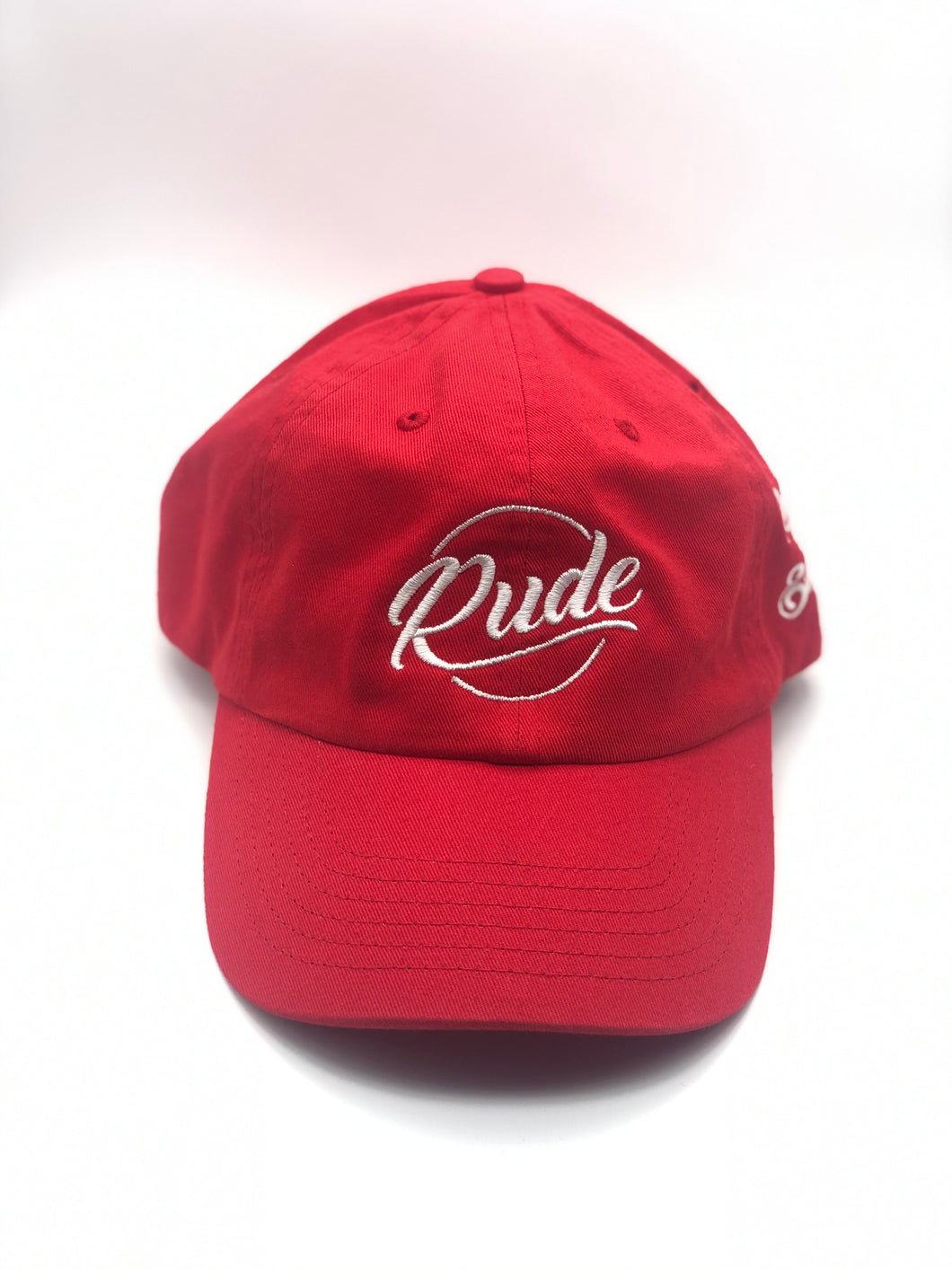 RUDE Logo Dad Hat (Red)
