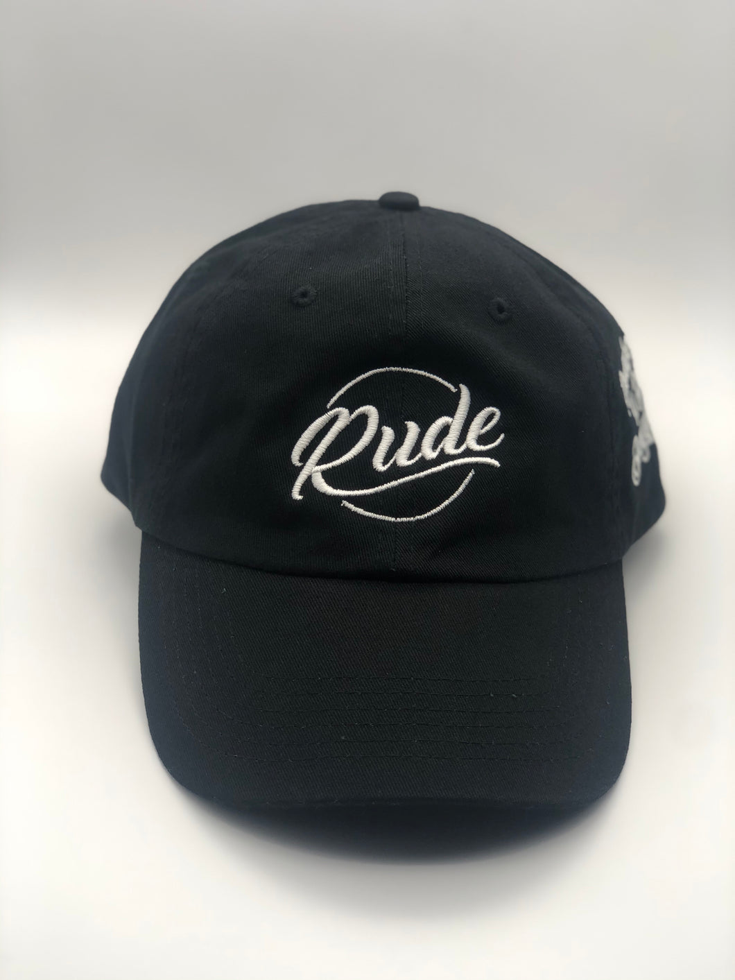 RUDE Logo Dad Hat (Black)