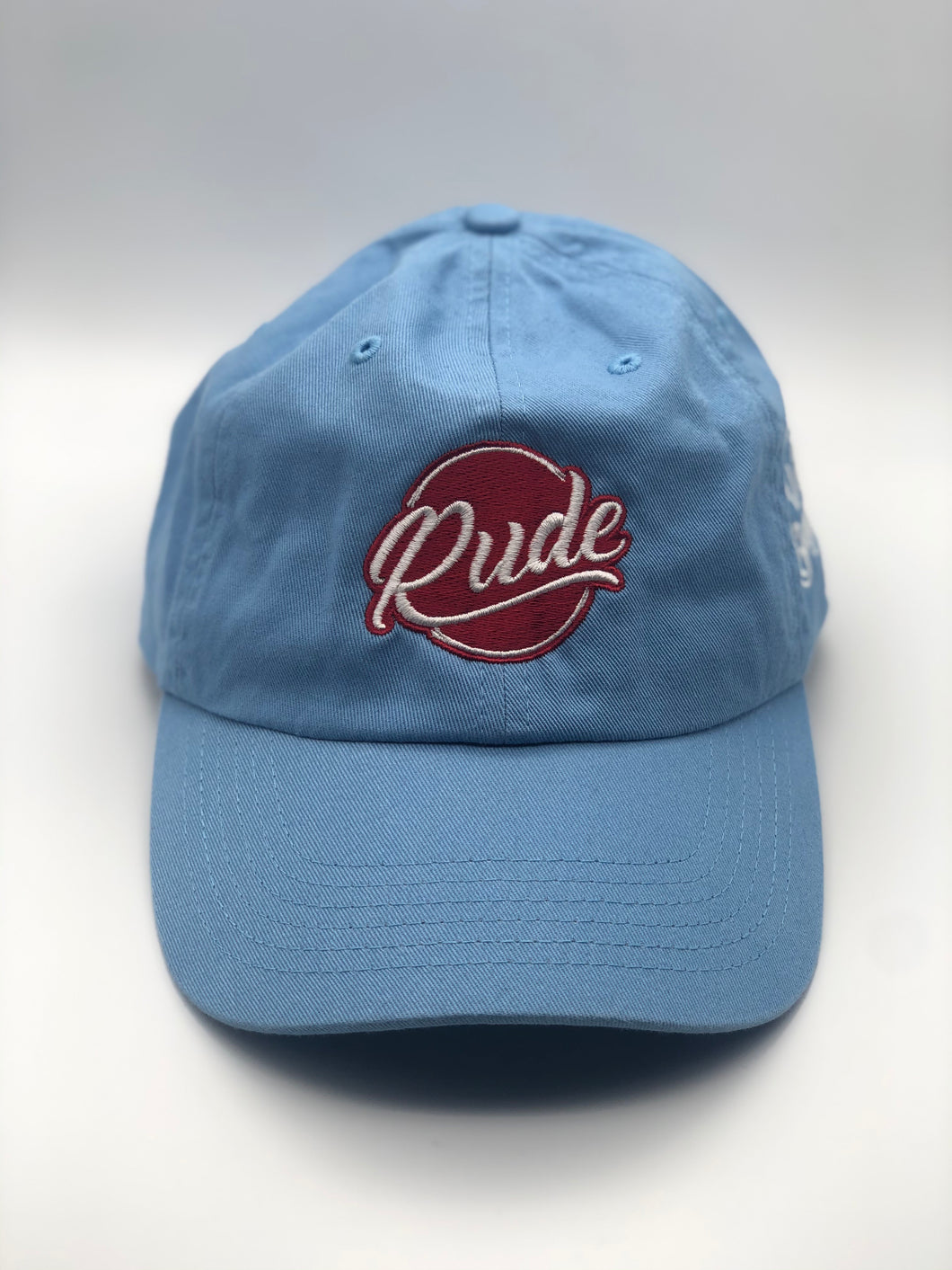 RUDE Logo Dad Hat (Light Blue)