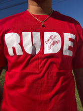 Load image into Gallery viewer, RUDE Bold Tee (Red)
