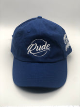 Load image into Gallery viewer, RUDE Logo Dad Hat (Royal)
