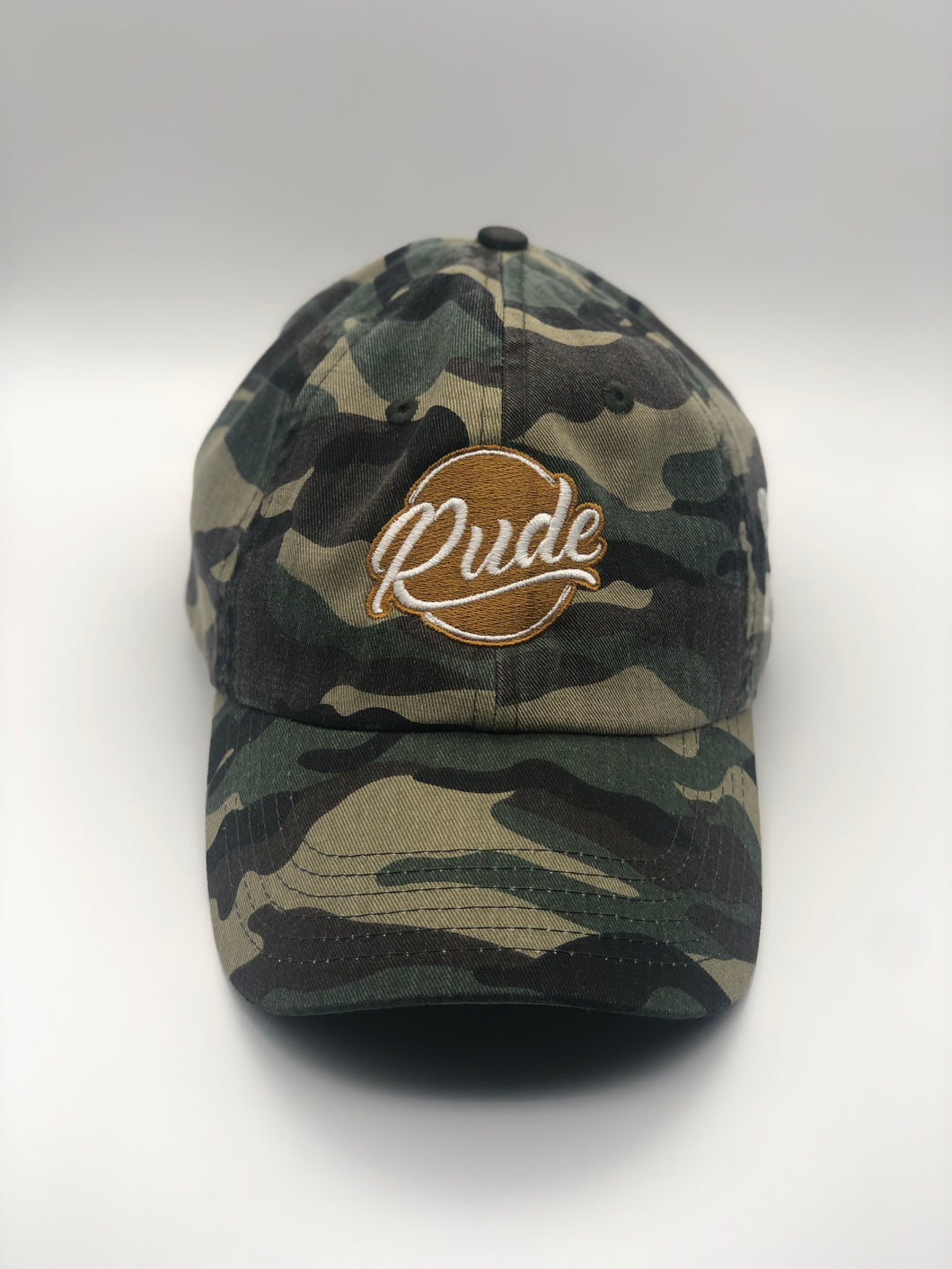 RUDE Logo Dad Hat (Camo)