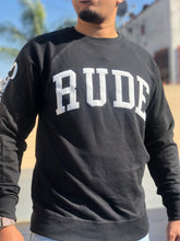 Load image into Gallery viewer, RUDE Collegiate Crew Neck (Black)
